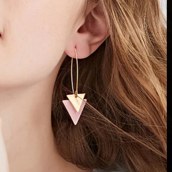 Urban Outfitters Jewelry - LAST SET SALE Pastel Double Triangle Drop Earrings